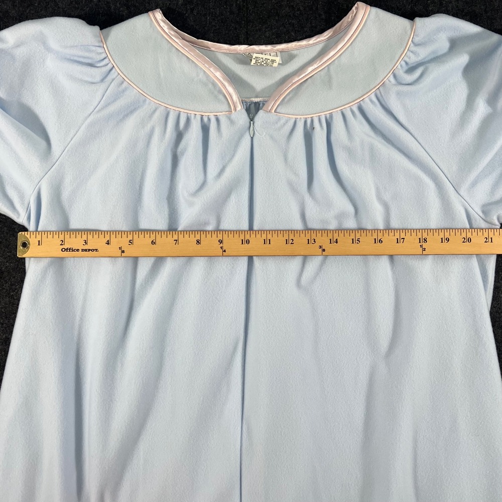 Appel Robe Nightgown Womens Large Blue Pink Vintage Floral Embroidered Nightgown - Picture 6 of 6